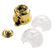 6 pcs 3.5" tall Mini Candy Dispenser Favor Holders - Clear and Gold PLTC_FIL_017_GOLD