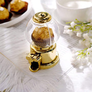 6 pcs 3.5" tall Mini Candy Dispenser Favor Holders - Clear and Gold PLTC_FIL_017_GOLD