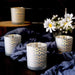 6 pcs 3" Mercury Glass Votive Candle Holders with Honeycomb Design