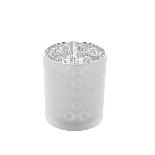 6 pcs 3" Mercury Glass Votive Candle Holders with Honeycomb Design CAND_HOLD_005_S_FRO
