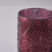 6 pcs 3" Mercury Glass Votive Candle Holders with Leaves Design