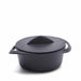 6 pcs 3 oz. Black Plastic Bowls Mini Cooking Pots with Lids - Disposable Tableware PLST_BO0041_BLK