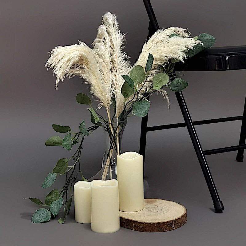 6 pcs 32" Natural Pampas Grass Sprays Dried Plant Stems