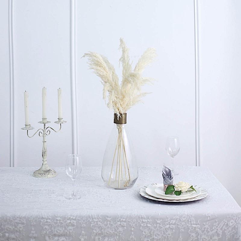 6 pcs 32" Natural Pampas Grass Sprays Dried Plant Stems