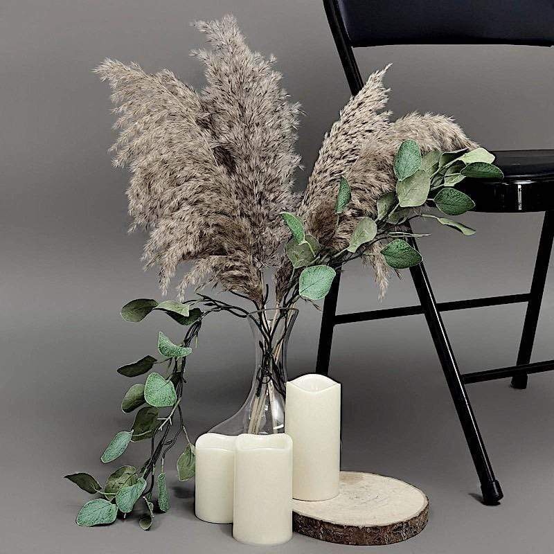 6 pcs 32" Natural Pampas Grass Sprays Dried Plant Stems