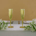 6 pcs 5 oz Premium Metallic Plastic Champagne Flutes - Disposable Tableware