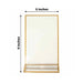 6 pcs 5"x9" Acrylic Freestanding Table Sign Holders - Gold and Clear FAV_BOARD05_5X7_CLRGD