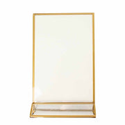 6 pcs 5"x9" Acrylic Freestanding Table Sign Holders - Gold and Clear FAV_BOARD05_5X7_CLRGD