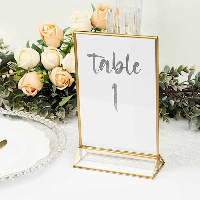 6pcs Wire Centerpieces Table Number Holders Picture Stands For Table