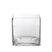 6 pcs 6" tall Glass Cube Wedding Centerpieces Vases - Clear VASE_A5