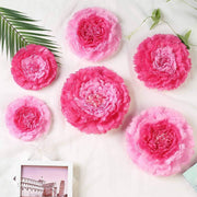 6 pcs 7" 9" 11" wide Large Carnations Tissue Paper Flowers