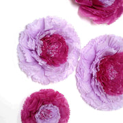 6 pcs 7" 9" 11" wide Large Carnations Tissue Paper Flowers