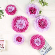 6 pcs 7" 9" 11" wide Large Carnations Tissue Paper Flowers