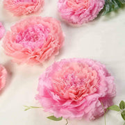 6 pcs 7" 9" 11" wide Large Carnations Tissue Paper Flowers