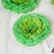 6 pcs 7" 9" 11" wide Large Carnations Tissue Paper Flowers