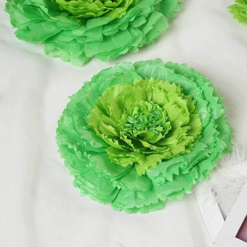 6 pcs 7" 9" 11" wide Large Carnations Tissue Paper Flowers