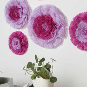 6 pcs 7" 9" 11" wide Large Carnations Tissue Paper Flowers