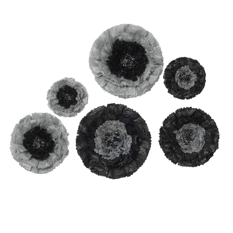 6 pcs 7" 9" 11" wide Large Carnations Tissue Paper Flowers POM_FLO04_7911_CHRC