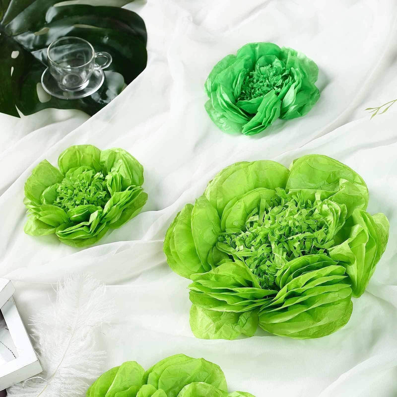 6 pcs 7" 9" 11" wide Peonies Tissue Paper Flowers