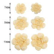 6 pcs 7" 9" 11" wide Peonies Tissue Paper Flowers