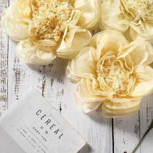 6 pcs 7" 9" 11" wide Peonies Tissue Paper Flowers