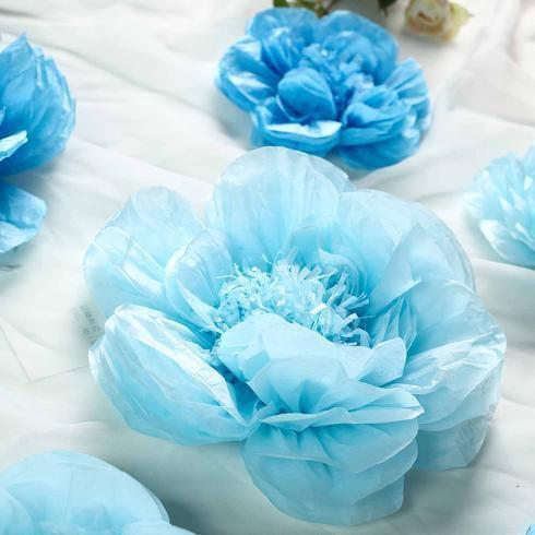 6 pcs 7" 9" 11" wide Peonies Tissue Paper Flowers