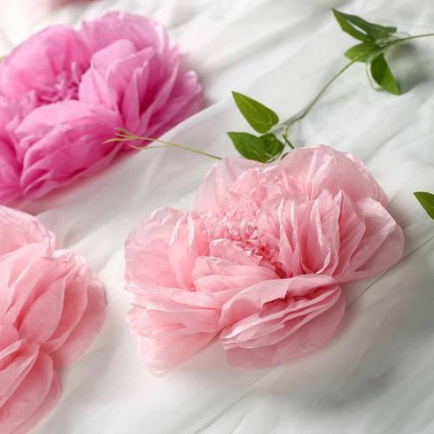 6 pcs 7" 9" 11" wide Peonies Tissue Paper Flowers