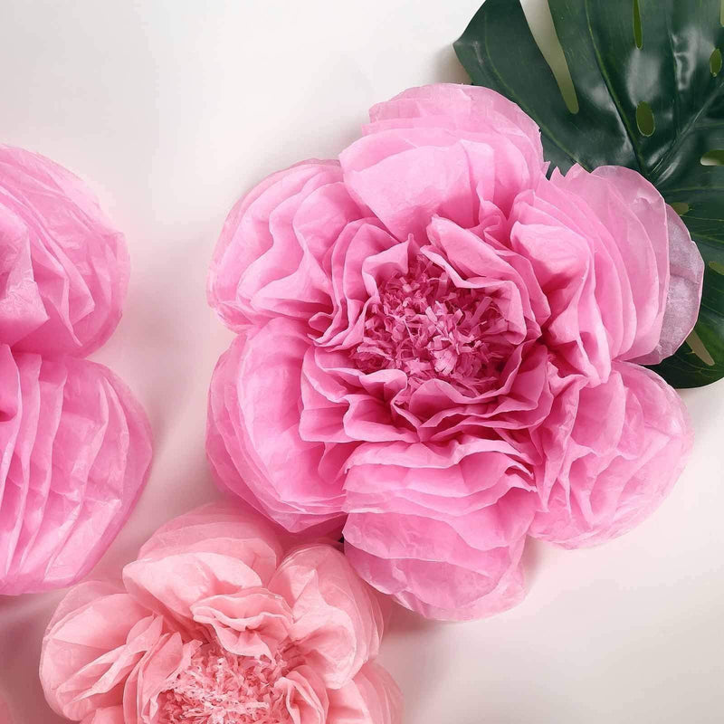 6 pcs 7" 9" 11" wide Peonies Tissue Paper Flowers