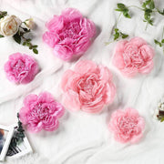 6 pcs 7" 9" 11" wide Peonies Tissue Paper Flowers