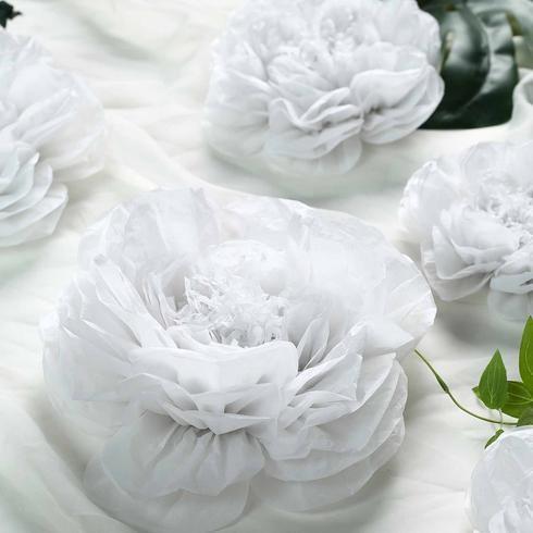 6 pcs 7" 9" 11" wide Peonies Tissue Paper Flowers