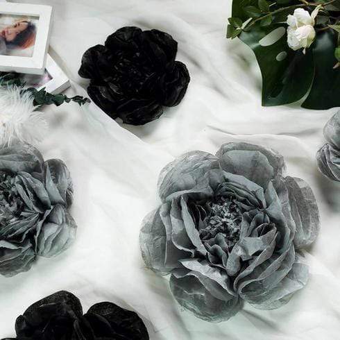 6 pcs 7" 9" 11" wide Peonies Tissue Paper Flowers