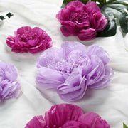 6 pcs 7" 9" 11" wide Peonies Tissue Paper Flowers