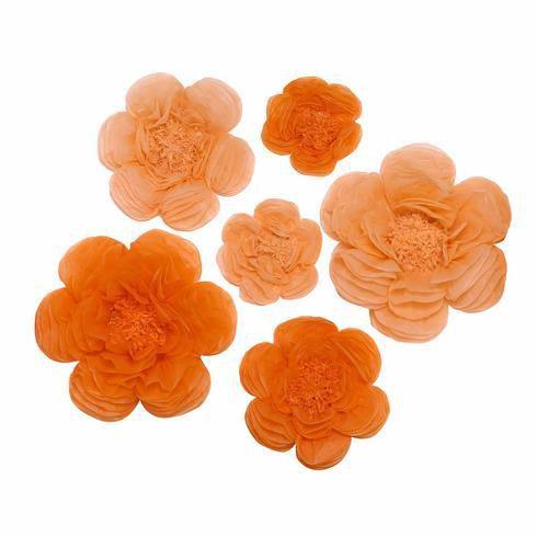 6 pcs 7" 9" 11" wide Peonies Tissue Paper Flowers POM_FLO03_7911_032