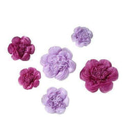 6 pcs 7" 9" 11" wide Peonies Tissue Paper Flowers POM_FLO03_7911_LAV