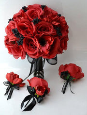 6 pcs 7" Green Foam Wedding Bouquet Holders - White FOAM_BQET01