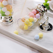 6 pcs 7" tall Mini Jars with Lids Favor Holders - Clear and Silver PLTC_FIL_018_L_SILV