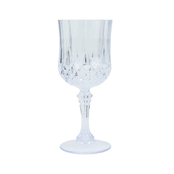 10 oz Crystal Cut Disposable Plastic Wine Goblets
