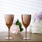 6 pcs 8 oz Metallic Premium Wine Glasses - Disposable Tableware