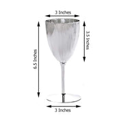 6 pcs 8 oz Metallic Premium Wine Glasses - Disposable Tableware