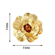 6 pcs 8" wide Artificial Large Roses Flowers for Wall Backdrop
