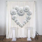 6 pcs 8" wide Artificial Large Roses Flowers for Wall Backdrop