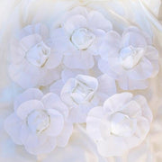 6 pcs 8" wide Artificial Large Roses Flowers for Wall Backdrop