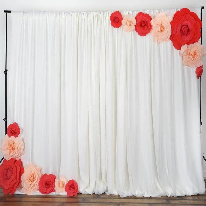 6 pcs 8" wide Artificial Large Roses Flowers for Wall Backdrop