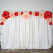 6 pcs 8" wide Artificial Large Roses Flowers for Wall Backdrop