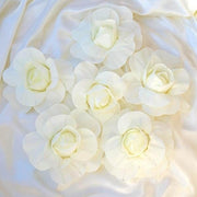 6 pcs 8" wide Artificial Large Roses Flowers for Wall Backdrop
