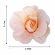 6 pcs 8" wide Artificial Large Roses Flowers for Wall Backdrop