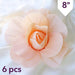 6 pcs 8" wide Artificial Large Roses Flowers for Wall Backdrop FOAM_FLO001_08_046