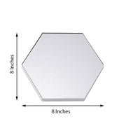 6 pcs 8" wide Hexagon Shaped Mirrors Centerpieces MIRR_8_HEX