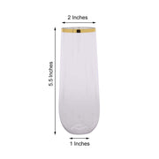 6 pcs 9 oz Stemless Plastic Champagne Flutes - Disposable Glasses