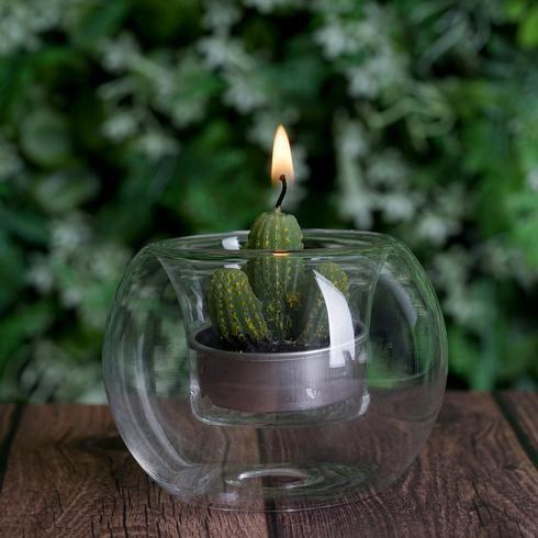 6 pcs Glass Globe Votive Candle Holders - Clear CAND_HOLD01_CLR